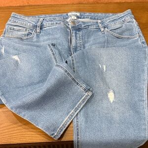 Ava & Viv Light Blue High Rise Slim Straight Leg Jeans